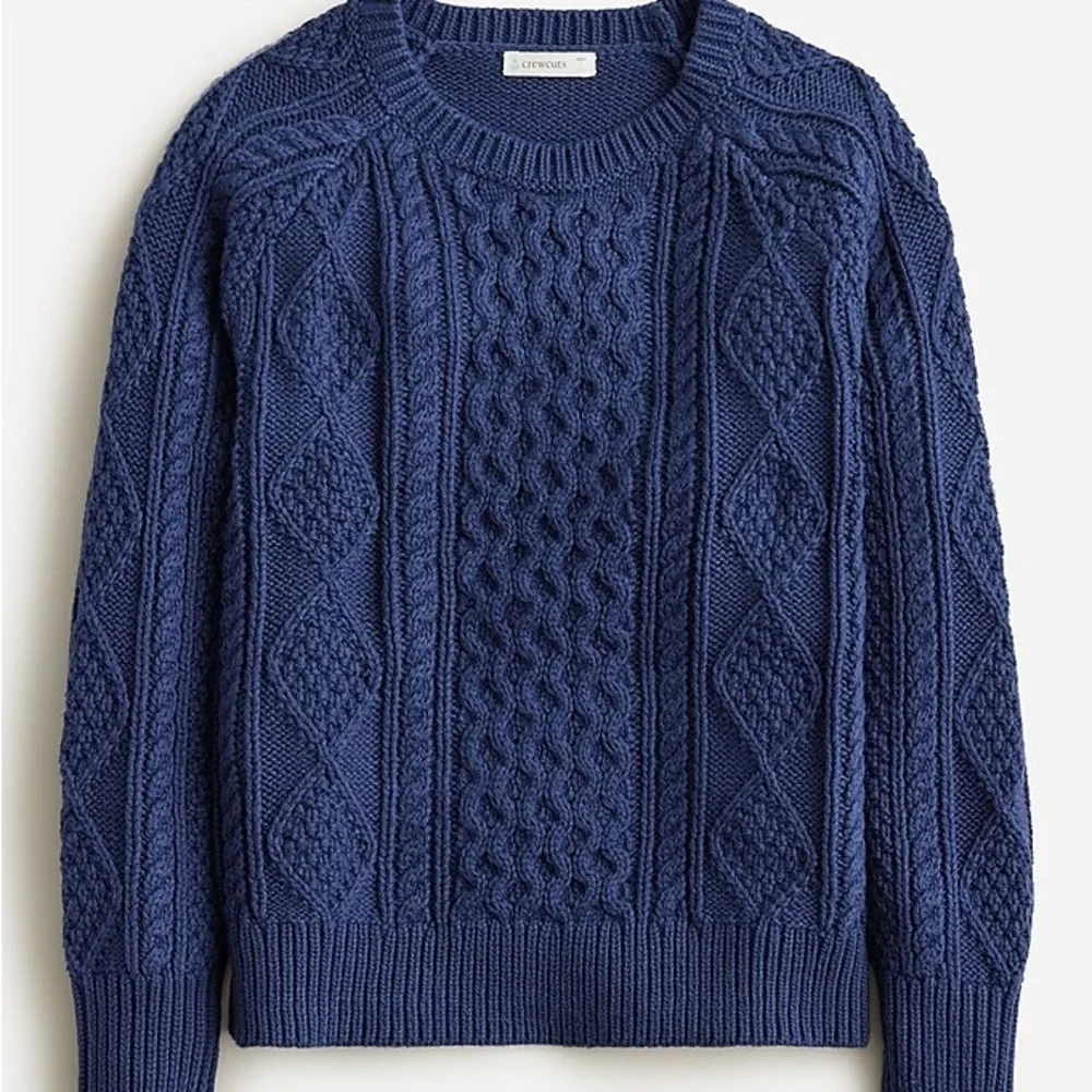Crewcuts Kids' cable-knit fisherman sweater boys 8/9 dark evening